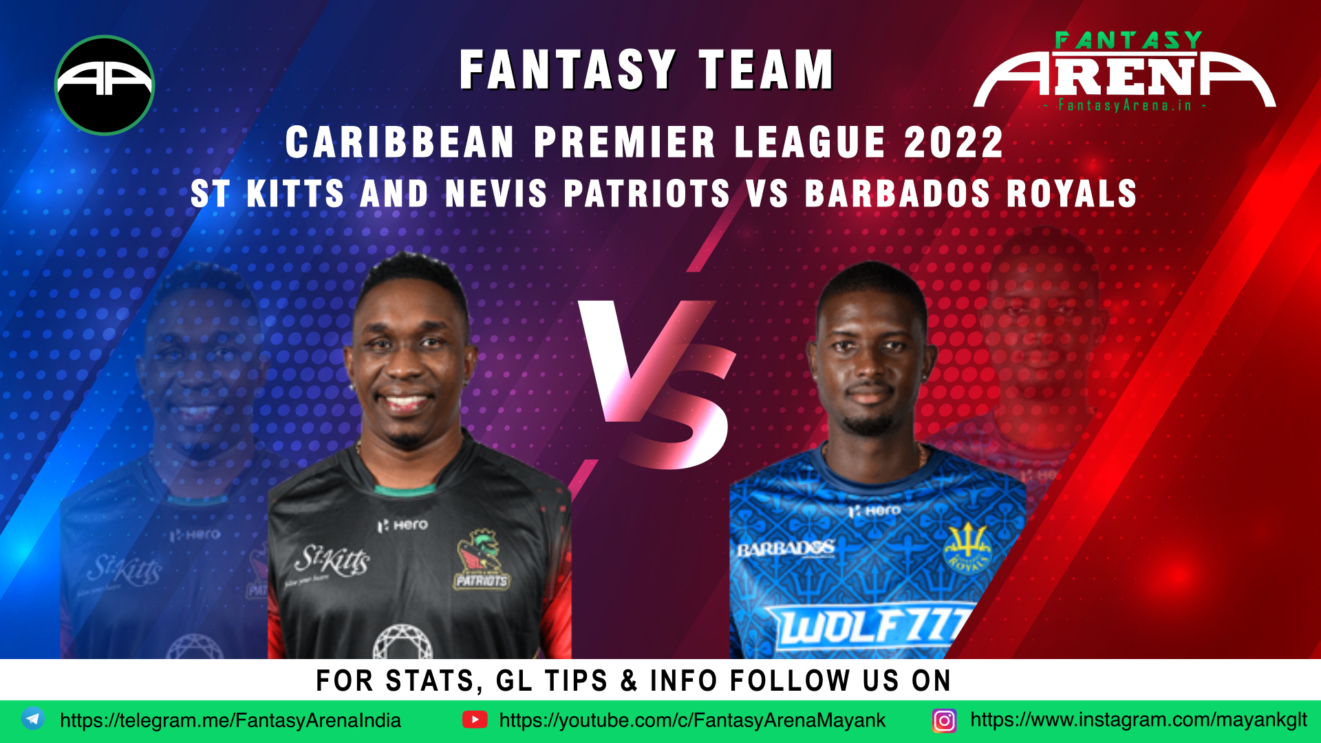 St Kitts and Nevis Patriots vs Barbados Royals - Match 3